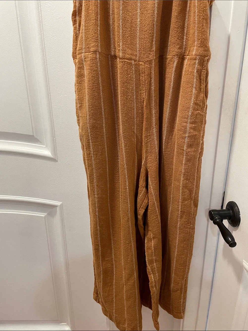 Cost Plus World Market Rust Brown Striped Knit Romper - Picture 4 of 7